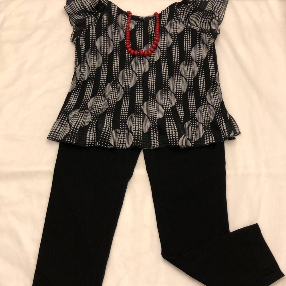 SHARAGANO BLACK STRETCH DRESS PANTS